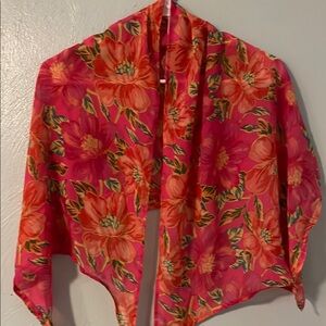 Floral Pink and Orange bikini skirt